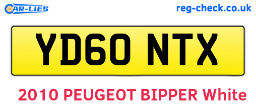 YD60NTX are the vehicle registration plates.