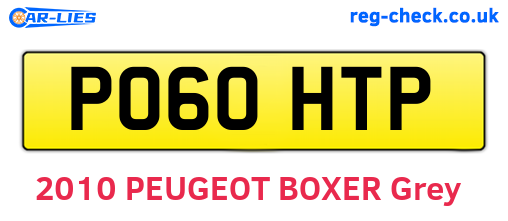 PO60HTP are the vehicle registration plates.
