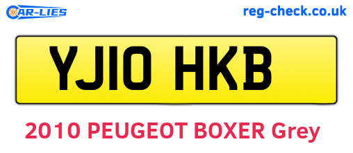YJ10HKB are the vehicle registration plates.