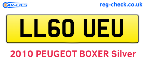LL60UEU are the vehicle registration plates.
