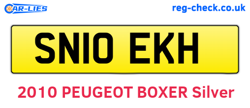 SN10EKH are the vehicle registration plates.