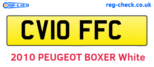 CV10FFC are the vehicle registration plates.