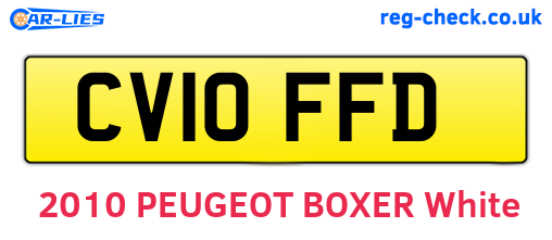 CV10FFD are the vehicle registration plates.