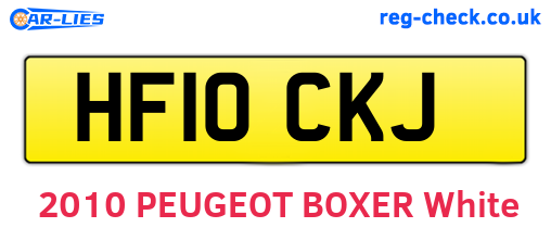 HF10CKJ are the vehicle registration plates.
