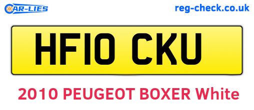 HF10CKU are the vehicle registration plates.
