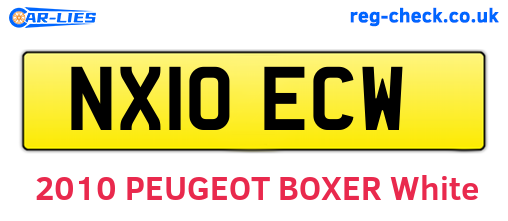 NX10ECW are the vehicle registration plates.