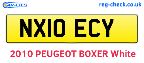 NX10ECY are the vehicle registration plates.