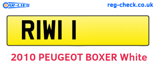RIW11 are the vehicle registration plates.