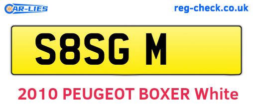 S8SGM are the vehicle registration plates.