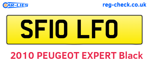 SF10LFO are the vehicle registration plates.