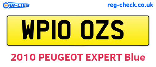 WP10OZS are the vehicle registration plates.