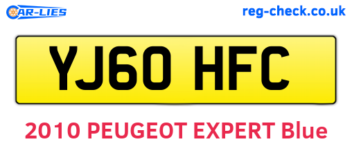 YJ60HFC are the vehicle registration plates.