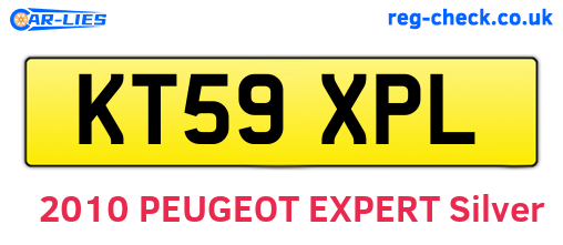 KT59XPL are the vehicle registration plates.