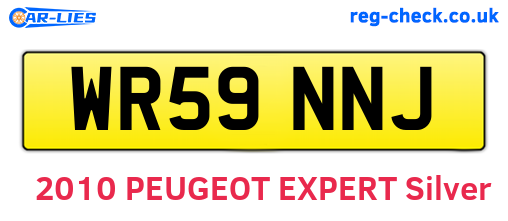 WR59NNJ are the vehicle registration plates.