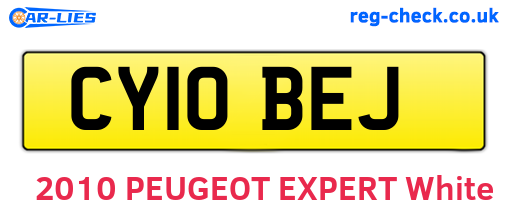 CY10BEJ are the vehicle registration plates.