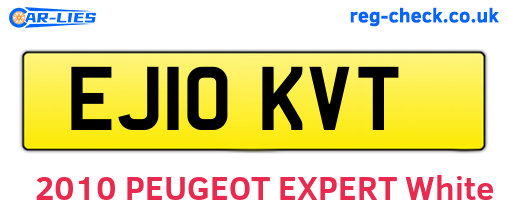 EJ10KVT are the vehicle registration plates.