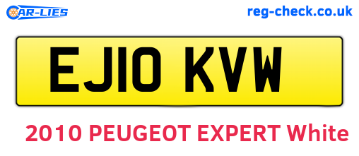 EJ10KVW are the vehicle registration plates.