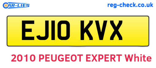 EJ10KVX are the vehicle registration plates.