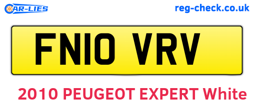 FN10VRV are the vehicle registration plates.