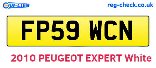 FP59WCN are the vehicle registration plates.