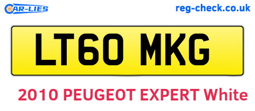 LT60MKG are the vehicle registration plates.