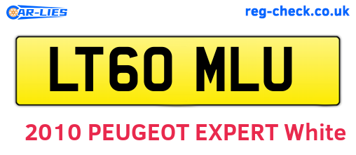 LT60MLU are the vehicle registration plates.