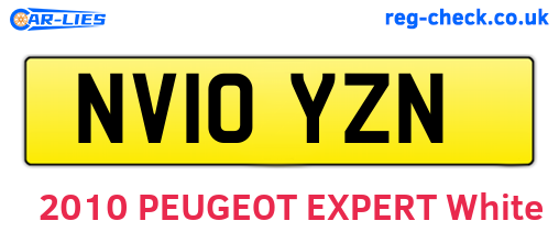 NV10YZN are the vehicle registration plates.