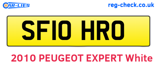 SF10HRO are the vehicle registration plates.