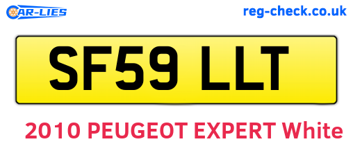 SF59LLT are the vehicle registration plates.