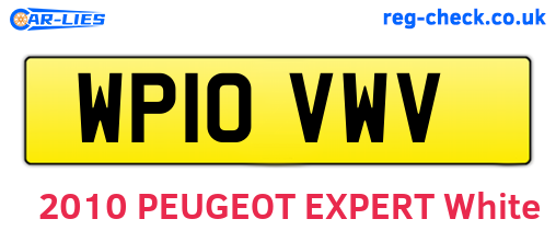 WP10VWV are the vehicle registration plates.
