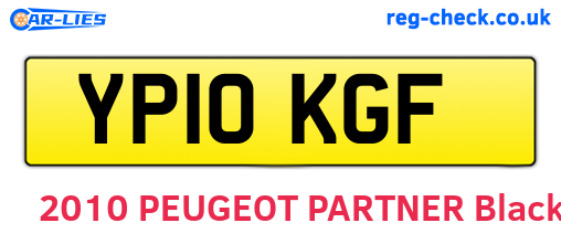 YP10KGF are the vehicle registration plates.