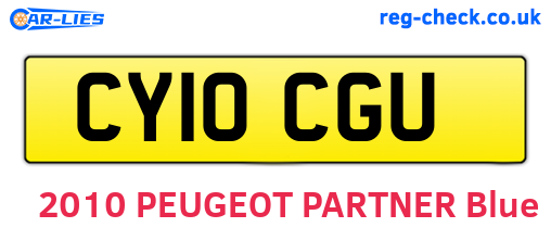 CY10CGU are the vehicle registration plates.