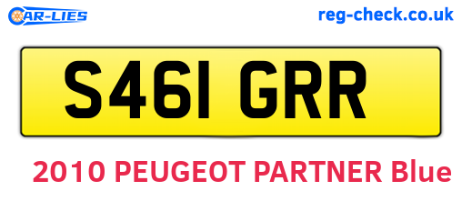 S461GRR are the vehicle registration plates.