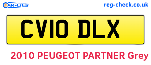 CV10DLX are the vehicle registration plates.
