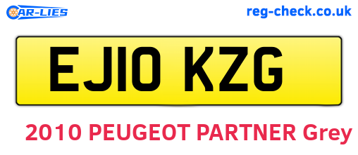 EJ10KZG are the vehicle registration plates.