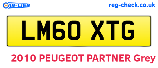 LM60XTG are the vehicle registration plates.