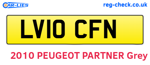 LV10CFN are the vehicle registration plates.