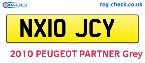 NX10JCY are the vehicle registration plates.