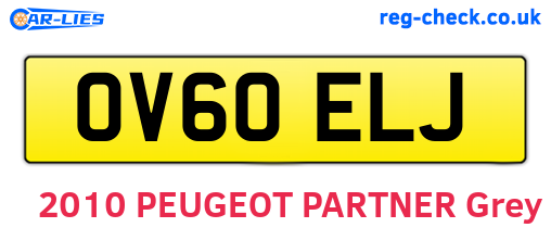 OV60ELJ are the vehicle registration plates.