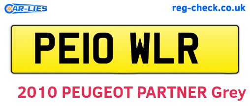PE10WLR are the vehicle registration plates.