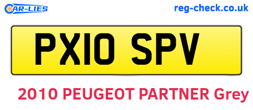 PX10SPV are the vehicle registration plates.