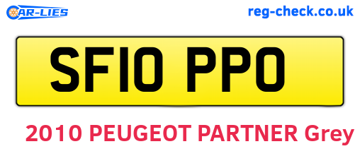 SF10PPO are the vehicle registration plates.