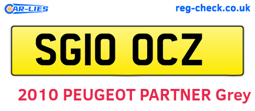 SG10OCZ are the vehicle registration plates.