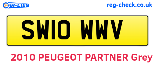 SW10WWV are the vehicle registration plates.