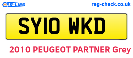 SY10WKD are the vehicle registration plates.
