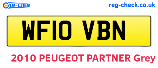 WF10VBN are the vehicle registration plates.