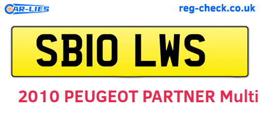 SB10LWS are the vehicle registration plates.