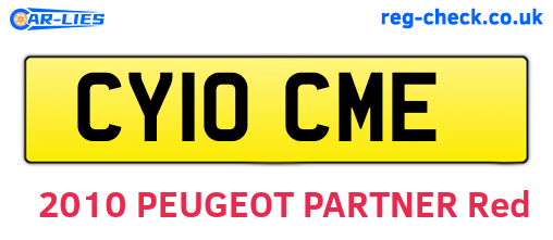 CY10CME are the vehicle registration plates.