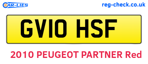 GV10HSF are the vehicle registration plates.