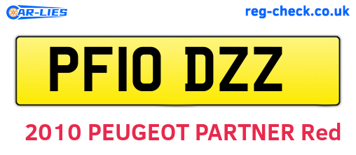 PF10DZZ are the vehicle registration plates.